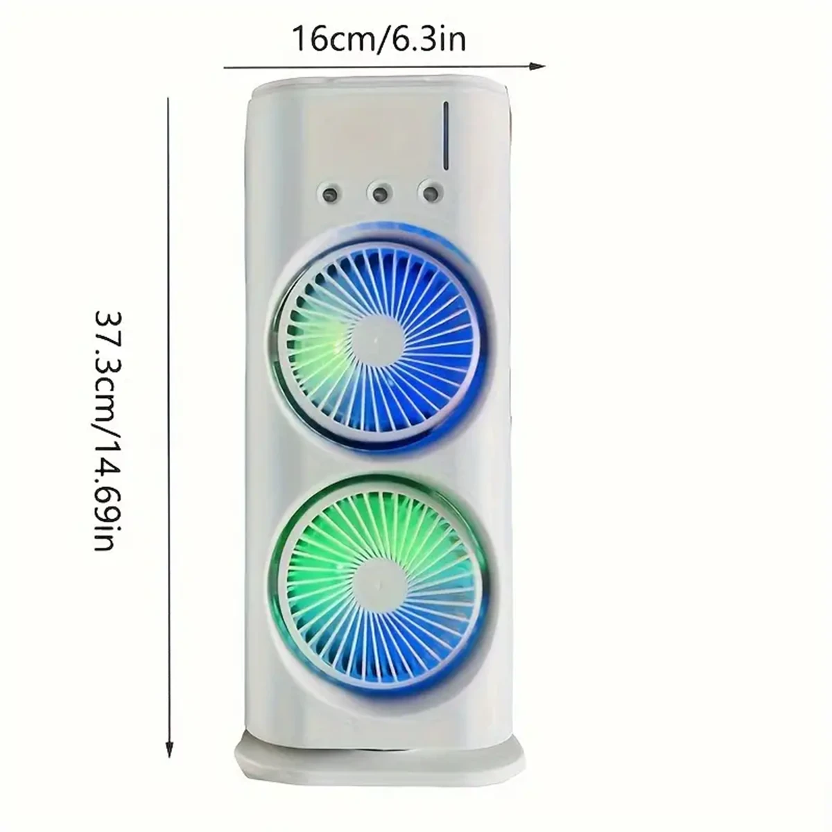 پنکه مه پاش دوقلو شارژی با نور RGB و ریموت دار